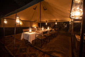 Mboma Island Camp Dining area